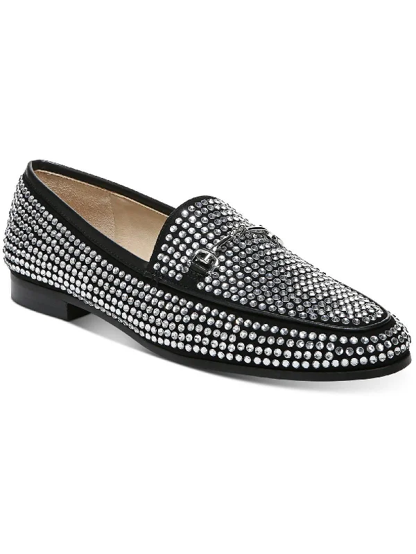 Loraine Glitz Womens Rhinestone Slip On Loafers