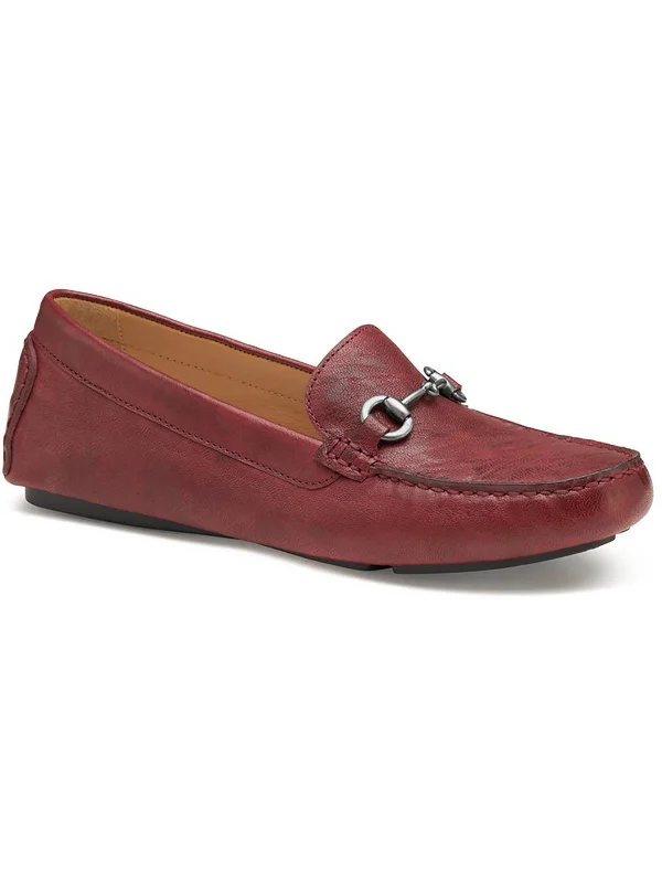 Magge Womens Leather Driving Loafers