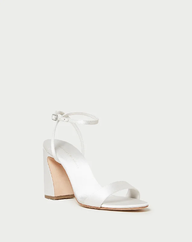 Malia Cream Curved-Heel Sandal