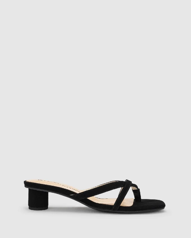 Maya Heel - Black Nubuck