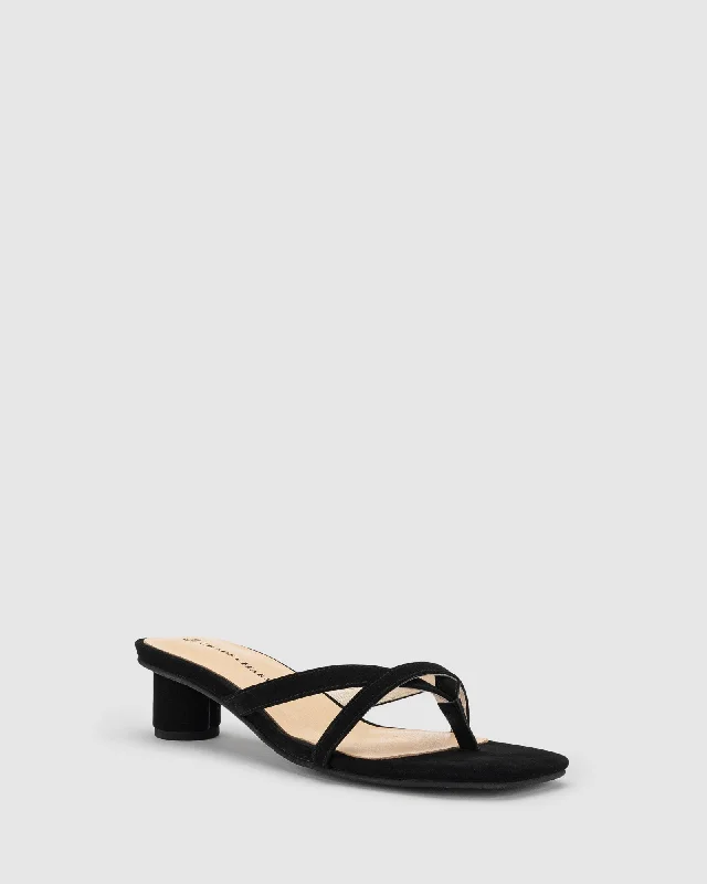 Maya Heel - Black Nubuck