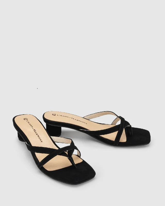 Maya Heel - Black Nubuck