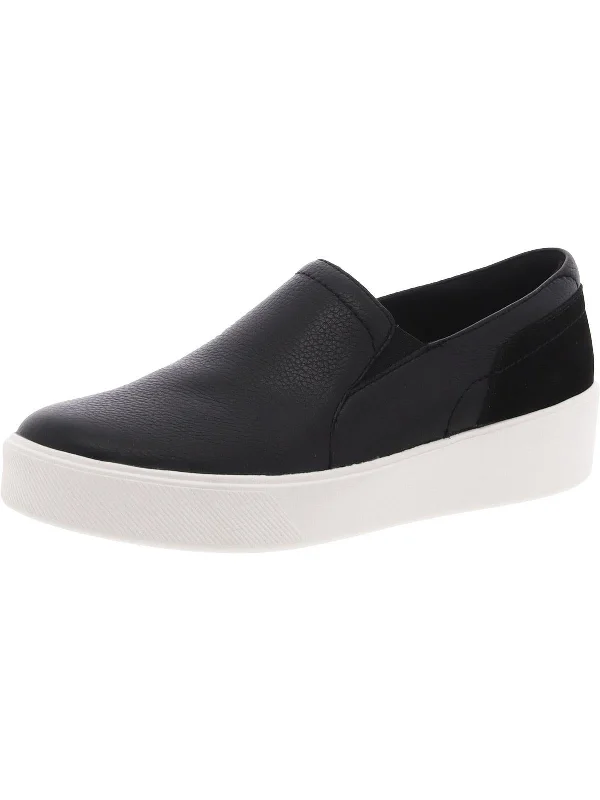 MIRABEL Womens Leather Platform Slip-On Sneakers