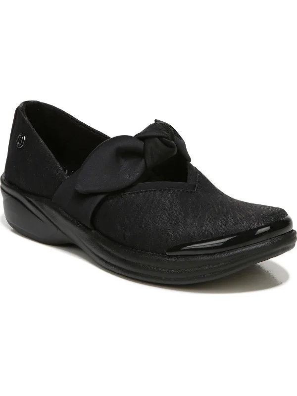 Playful Womens Slip On Bow Loafers