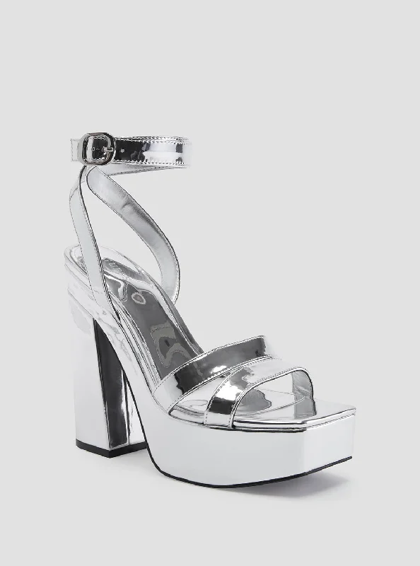 Silver Kameda Metallic High Heels