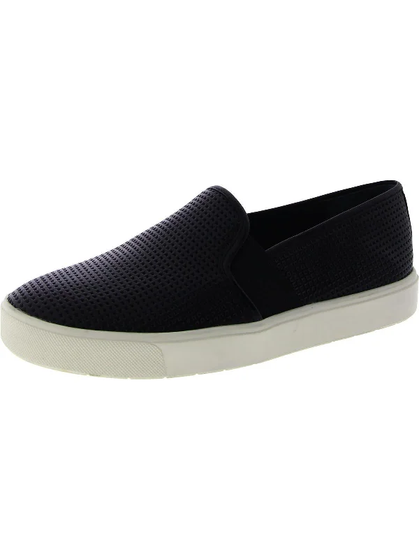 Womens Faux Leather Slip-On Loafers