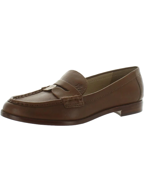 Womens Leather Slip-On Loafers