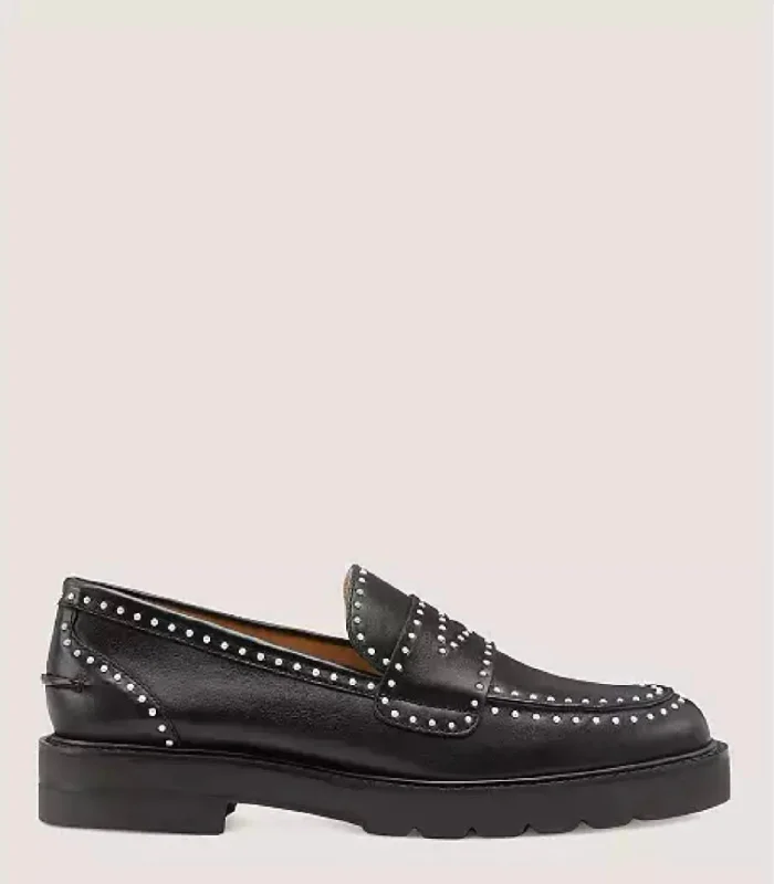 Womens Parker Lift Loafer In Leather/black