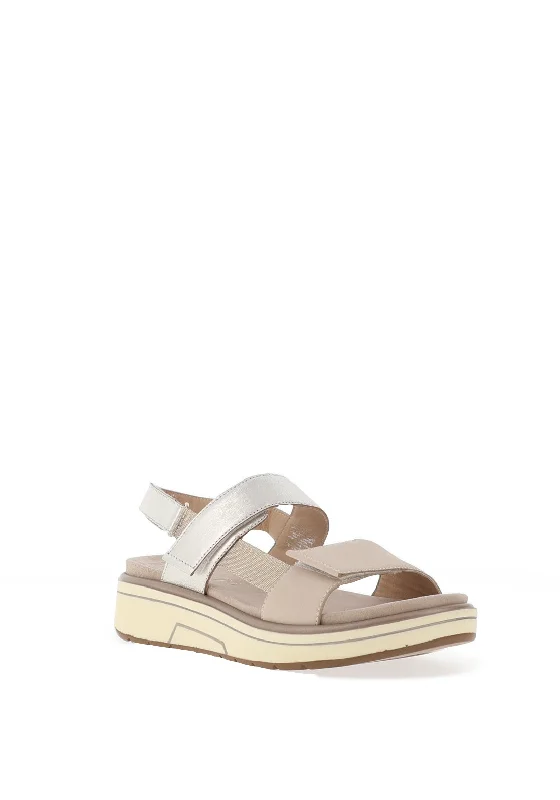 Ara Lucca Leather Velcro Strap Sandals, Sand