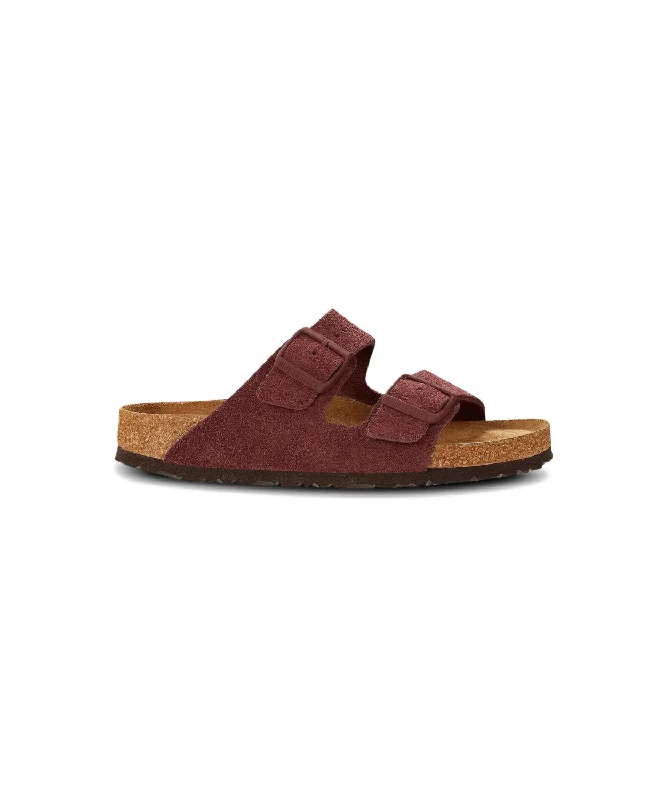 Birkenstock Arizona Suede Leather Hot Chocolate Soft Footbed Sandals