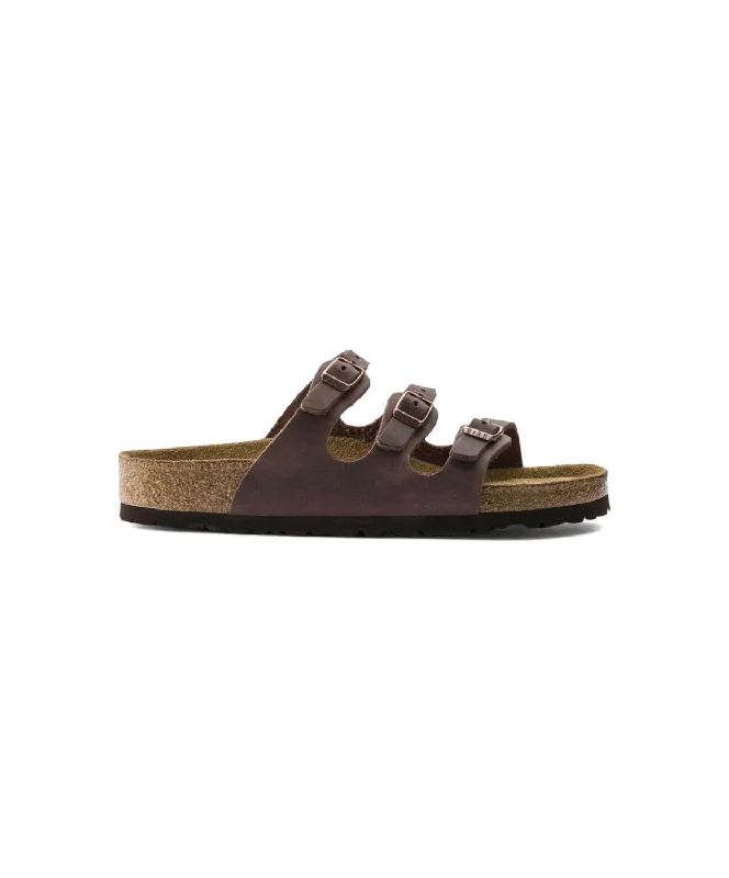 Birkenstock Florida Oiled Leather Habana Soft Footbed Sandals