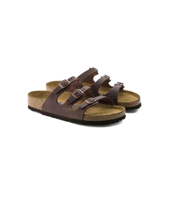 Birkenstock Florida Oiled Leather Habana Soft Footbed Sandals