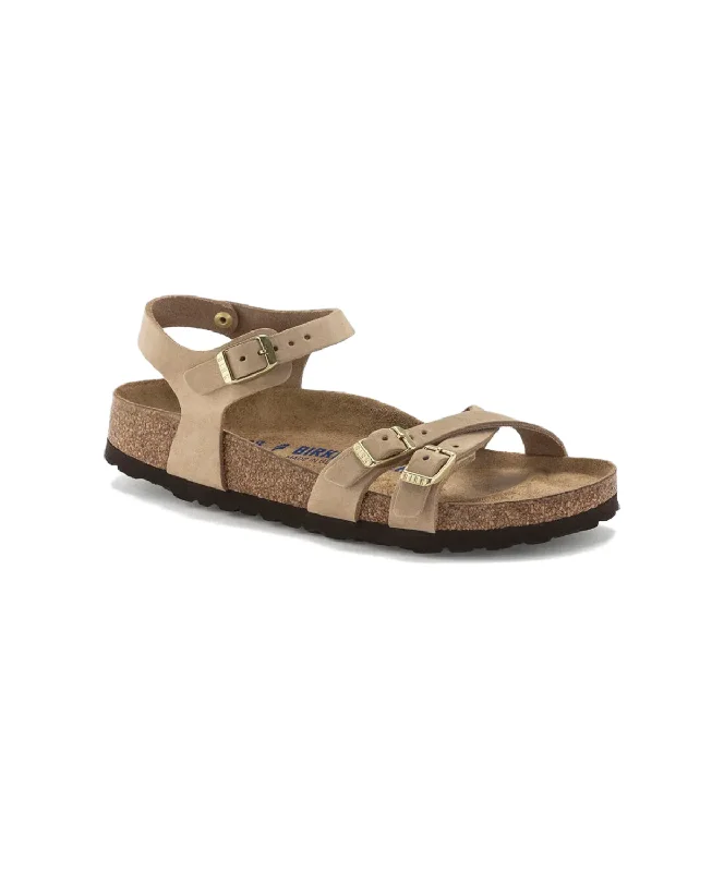 Birkenstock Kumba Nubuck Leather Sandcastle Soft Footbed Sandals