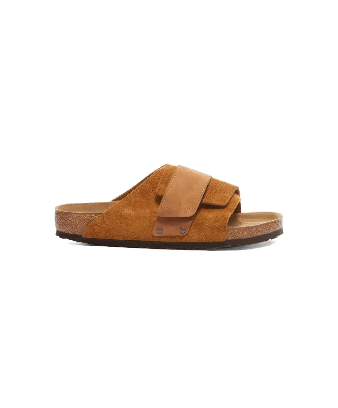 Birkenstock Kyoto Suede/Nubuck Leather Mink Sandals