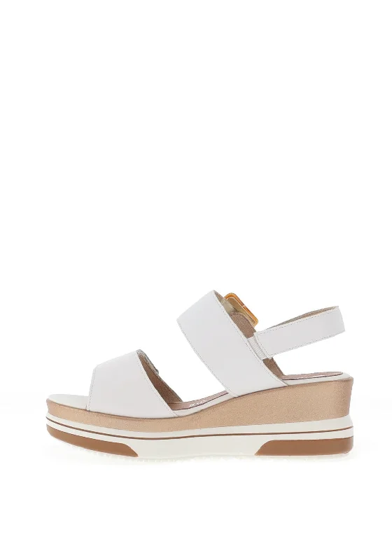 Remonte Leather Velcro Strap Sandals, White