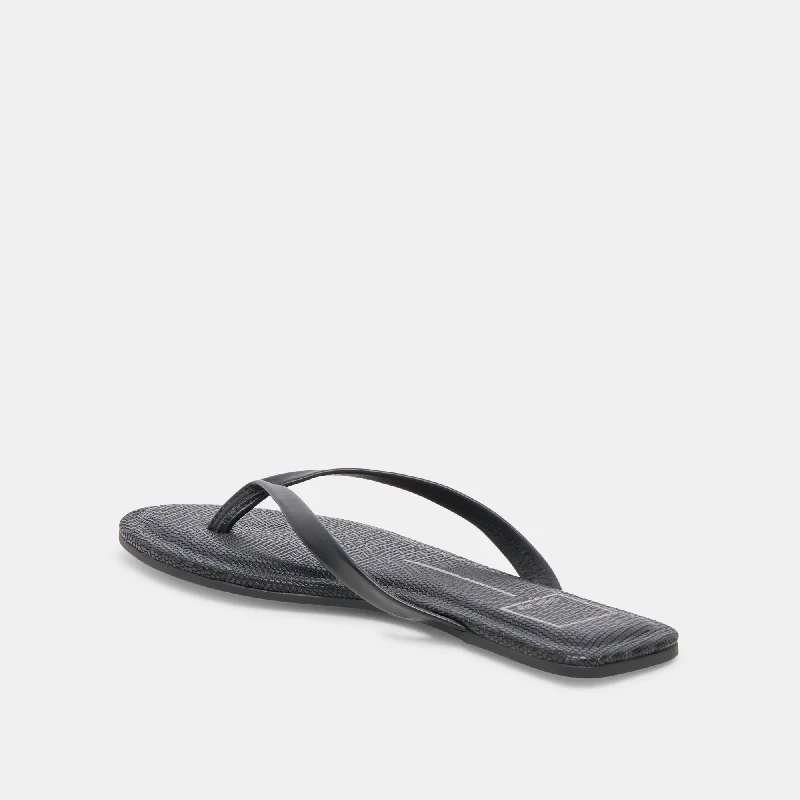 LAYNEY SANDALS BLACK LEATHER