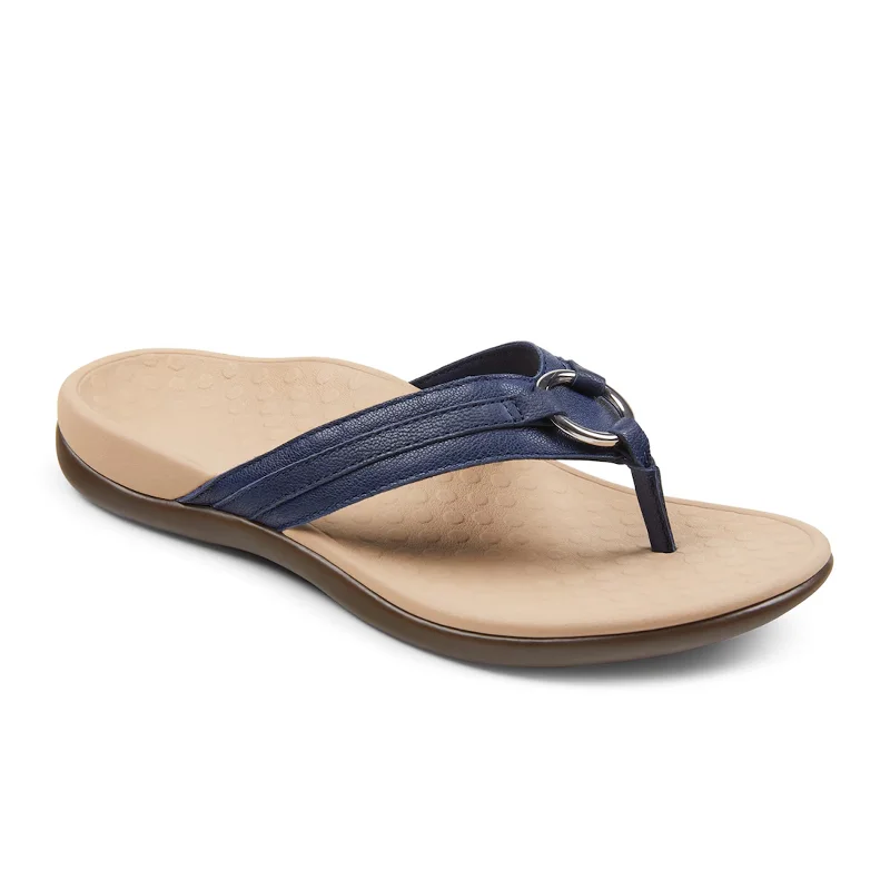 Vionic Aloe Sandal (Women) - Navy Nappa Leather