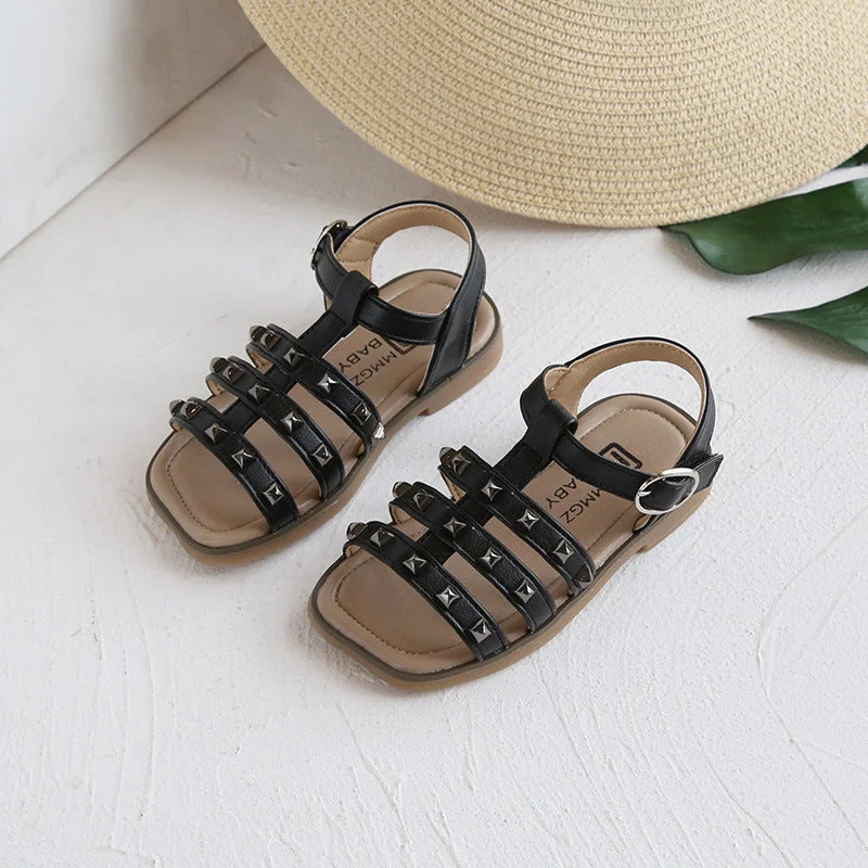 Wholesale Velcro Roman Sandals Leather Baby Supplies