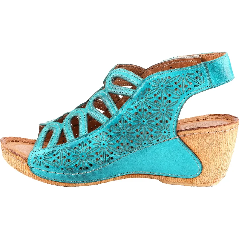 Women's Spring Step Inocencia Turquoise Leather