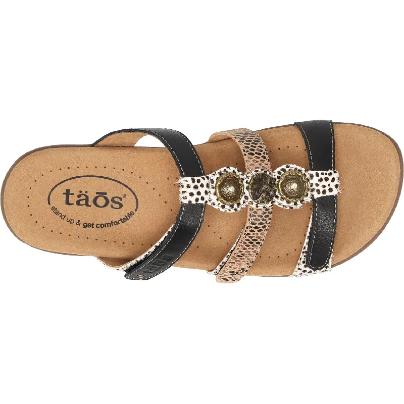 Women's Taos Prize 4 Black Exotic Multi Leather